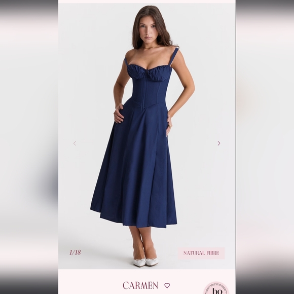 house of cb navy blue dress House of CB Dominique Navy Plunge Mini Dress main image 0